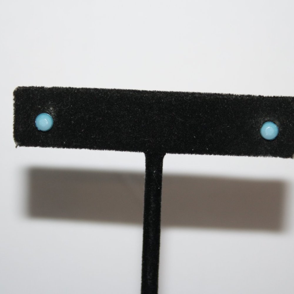 Beautiful NWOT blue gem stud earrings 1/8"